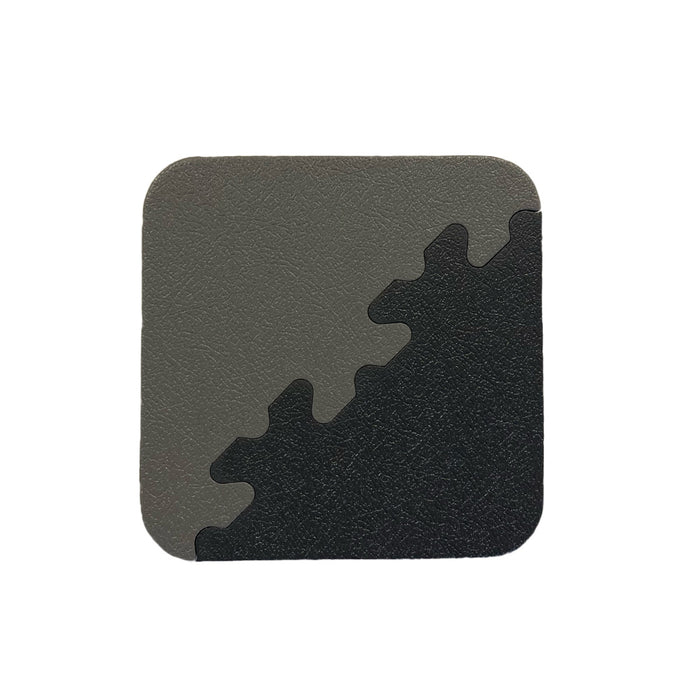 7mm X-Joint - Coaster Sized Sample - Dark Grey & Light Grey Smooth
