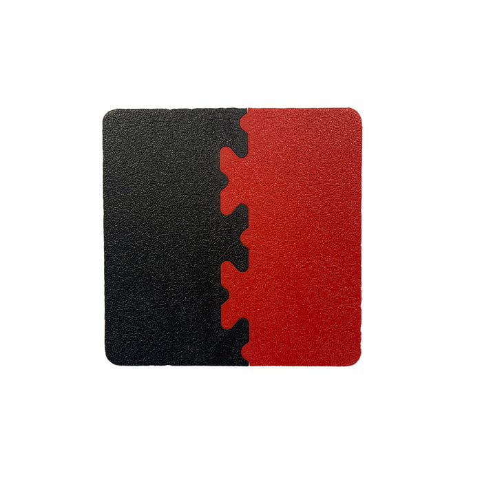 7mm X-Joint - Coaster Sized Sample - Red & Black Smooth