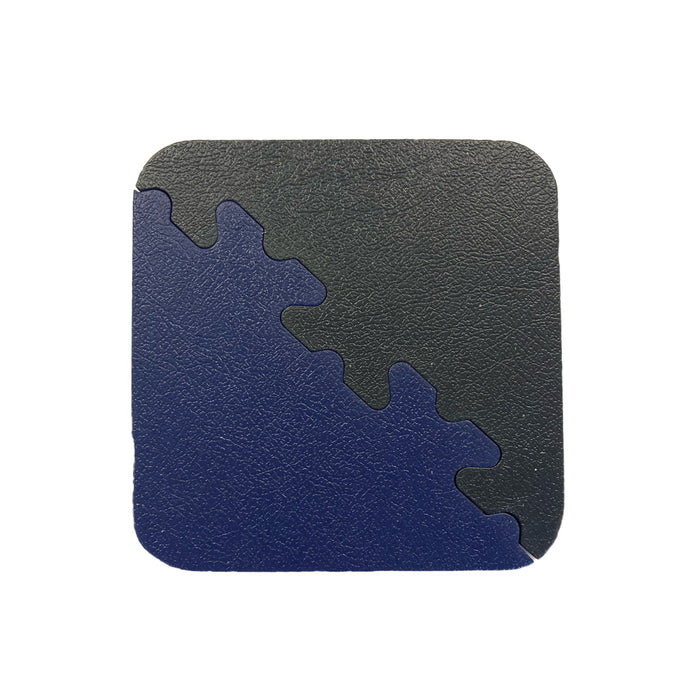 7mm X-Joint - Coaster Sized Sample - Blue & Graphite Smooth