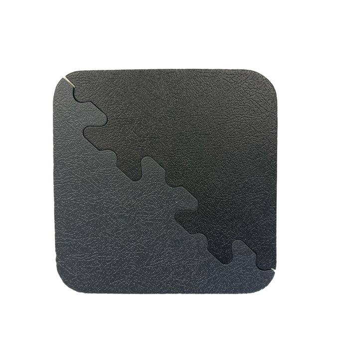 7mm X-Joint - Recycled Coaster Sized Sample - Black & Graphite Smooth